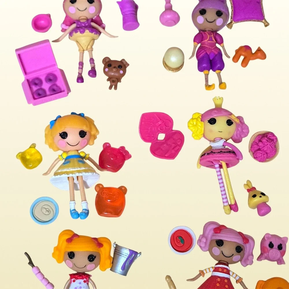 Lalaloopsy Tinies Lot 13 Sets 11 Complete Retired Dolls Accessories & House Case